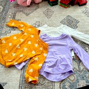 Three-piece, long sleeve shirt set